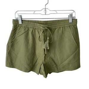 NWT Andie Swim The Graciosa‎ Linen Blend Shorts Ivy Green Size medium